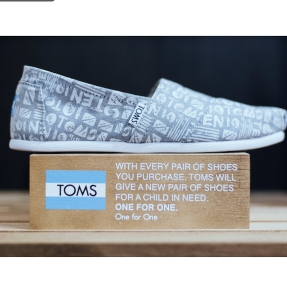 Toms gray and white canvas Classic Heritage Canvas Upper Size 8 - Picture 3 of 10